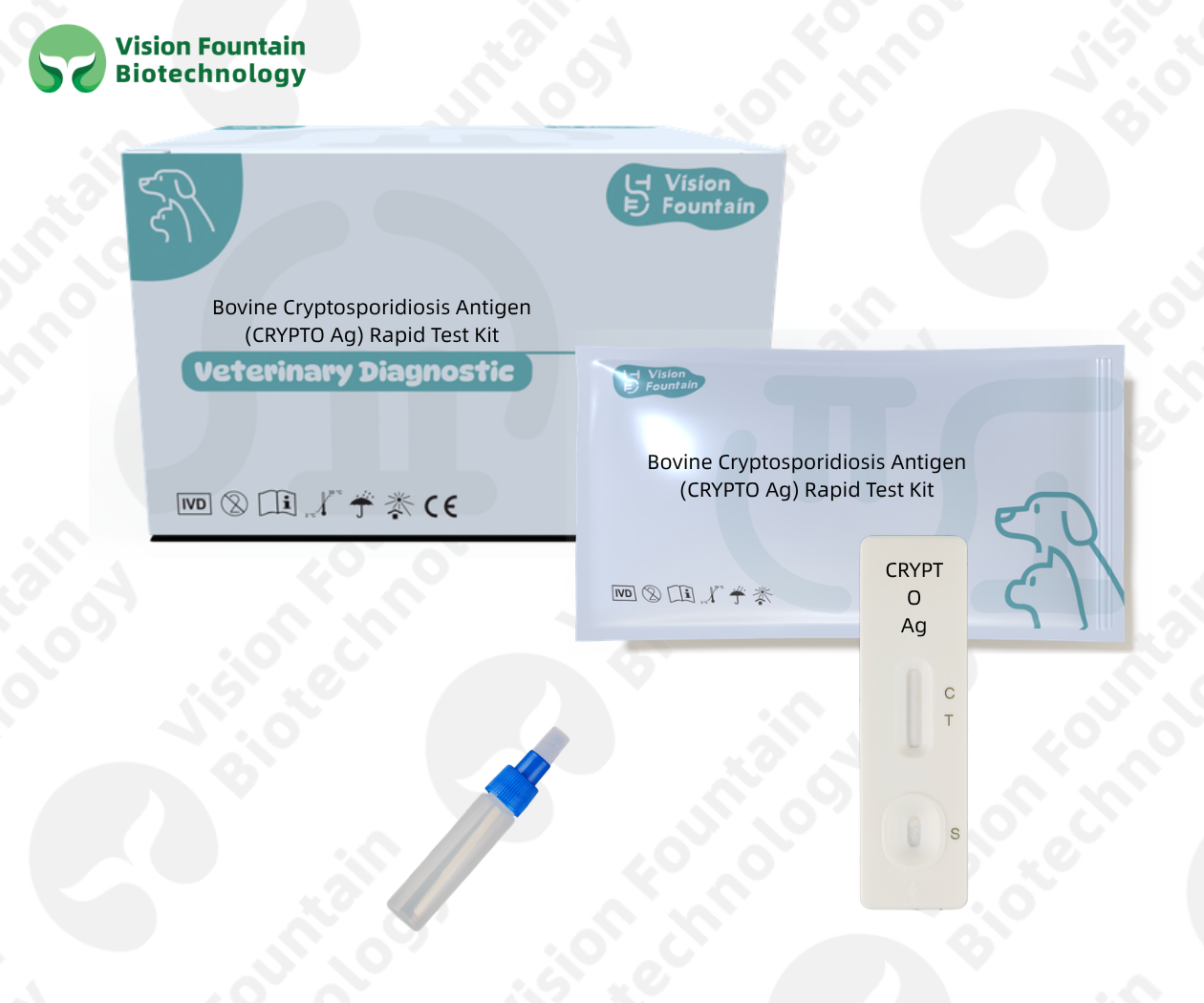 Bovine Cryptosporidiosis Antigen (CRYPTO Ag) Rapid Test Kit