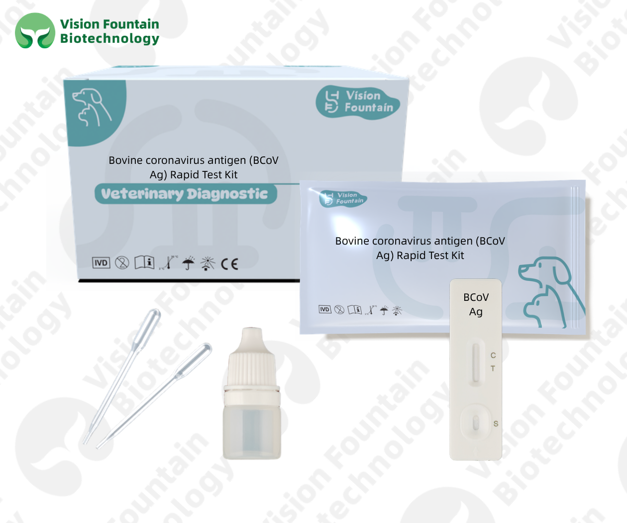 Bovine coronavirus antigen (BCoV Ag) Rapid Test Kit