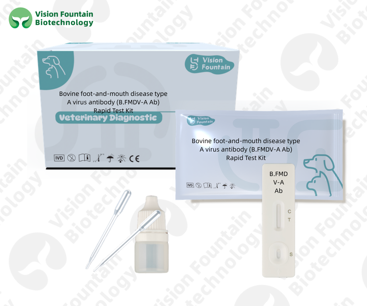Bovine foot-and-mouth disease type A virus antibody (B.FMDV-A Ab) Rapid Test Kit
