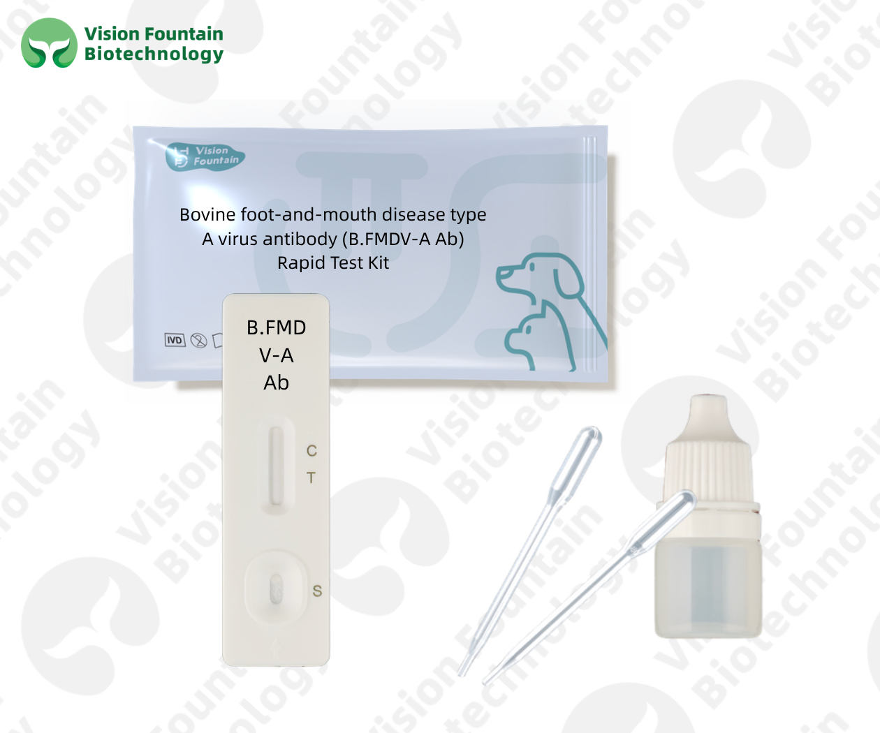 Bovine foot-and-mouth disease type A virus antibody (B.FMDV-A Ab) Rapid Test Kit