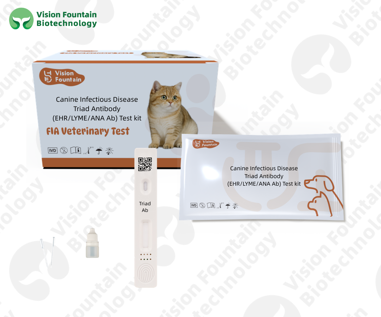 Canine Infectious Disease Triad Antibody (EHR/LYME/ANA Ab) Test kit