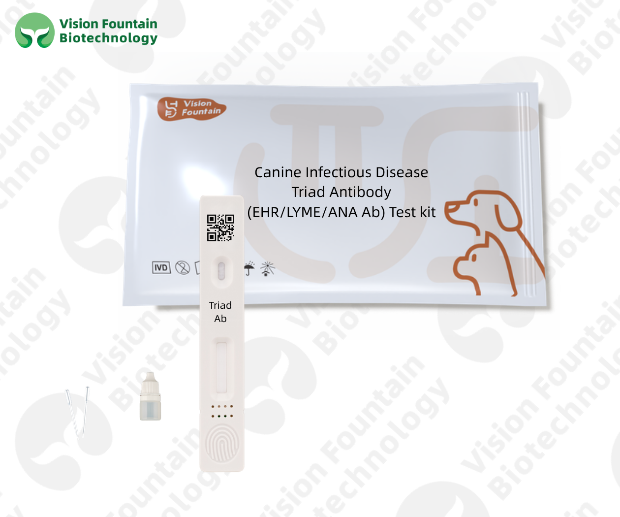 Canine Infectious Disease Triad Antibody (EHR/LYME/ANA Ab) Test kit