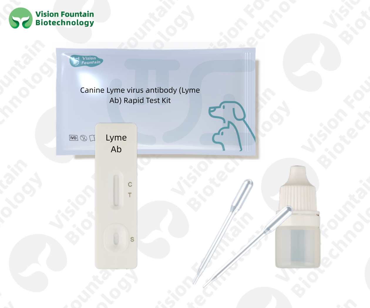 Canine Lyme virus antibody (Lyme Ab) Rapid Test Kit