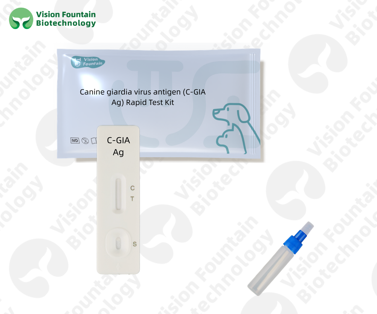 Canine giardia virus antigen (C-GIA Ag) Rapid Test Kit