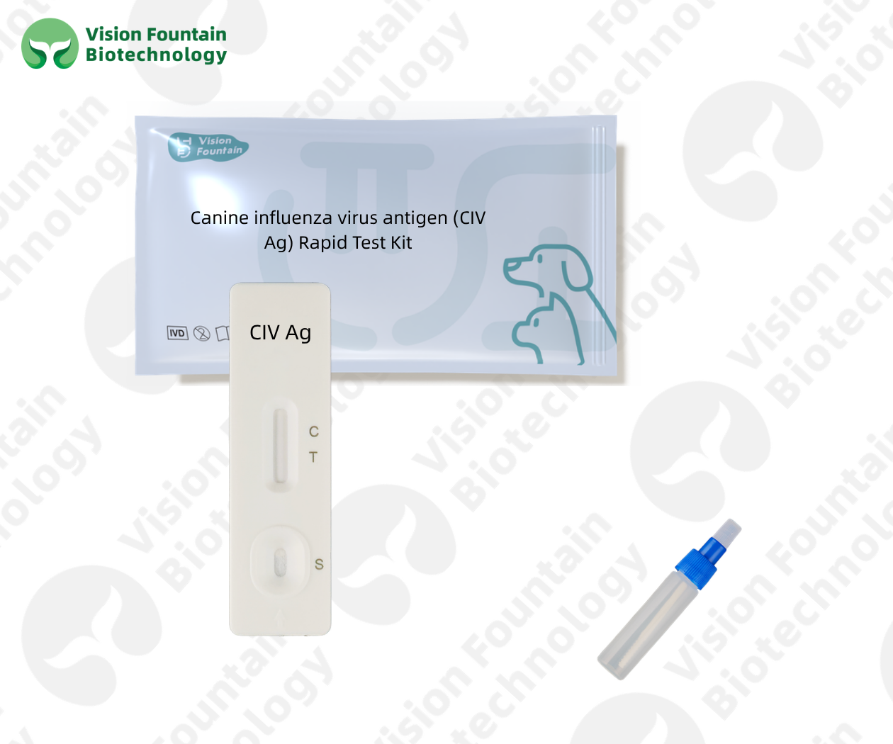 Canine influenza virus antigen (CIV Ag) Rapid Test Kit