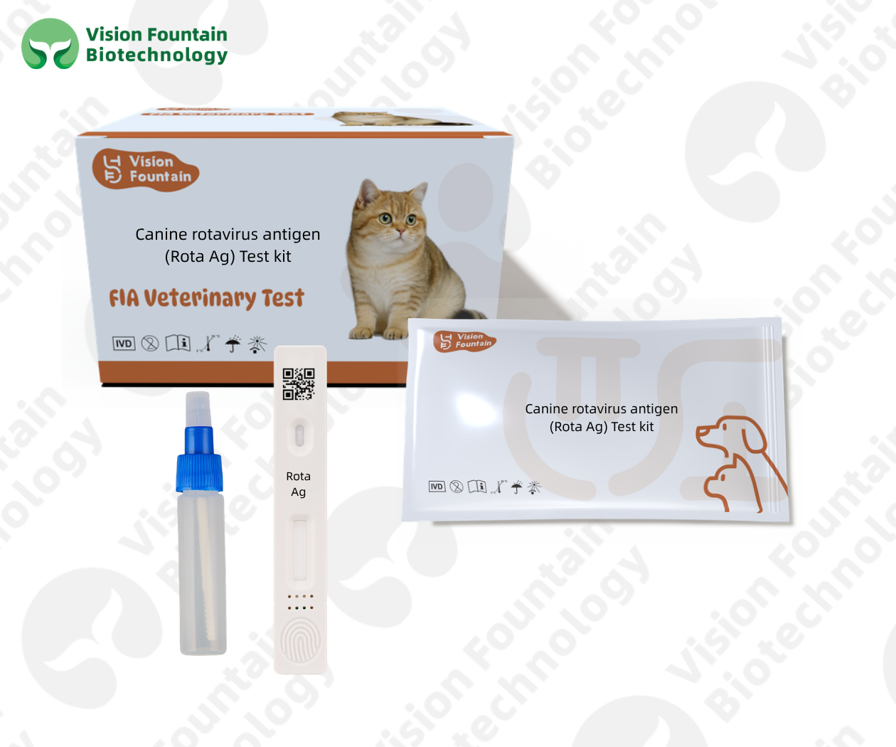 Canine rotavirus antigen (Rota Ag) Test kit