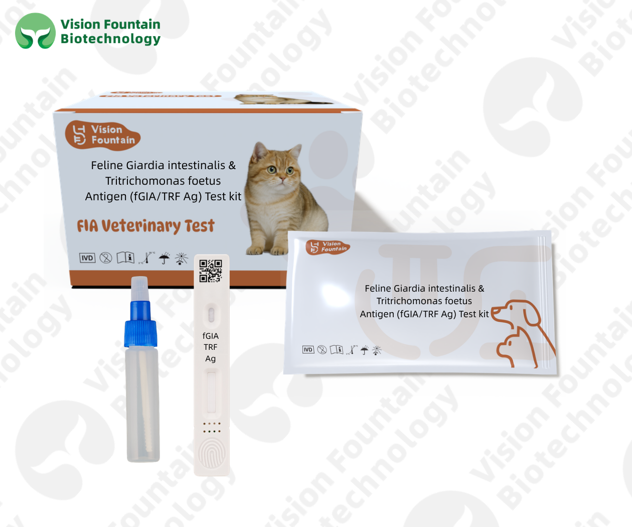 Feline Giardia intestinalis & Tritrichomonas foetus Antigen (fGIA/TRF Ag) Test kit