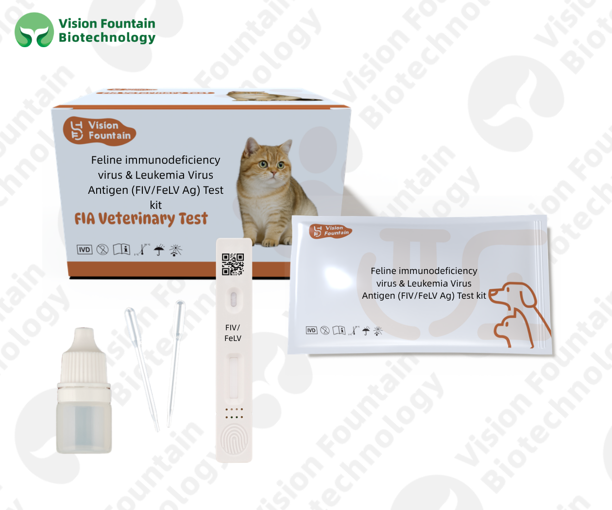Feline immunodeficiency virus & Leukemia Virus Antigen (FIV/FeLV Ag) Test kit