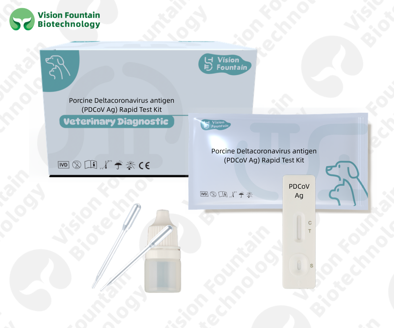 Porcine Deltacoronavirus antigen (PDCoV Ag) Rapid Test Kit