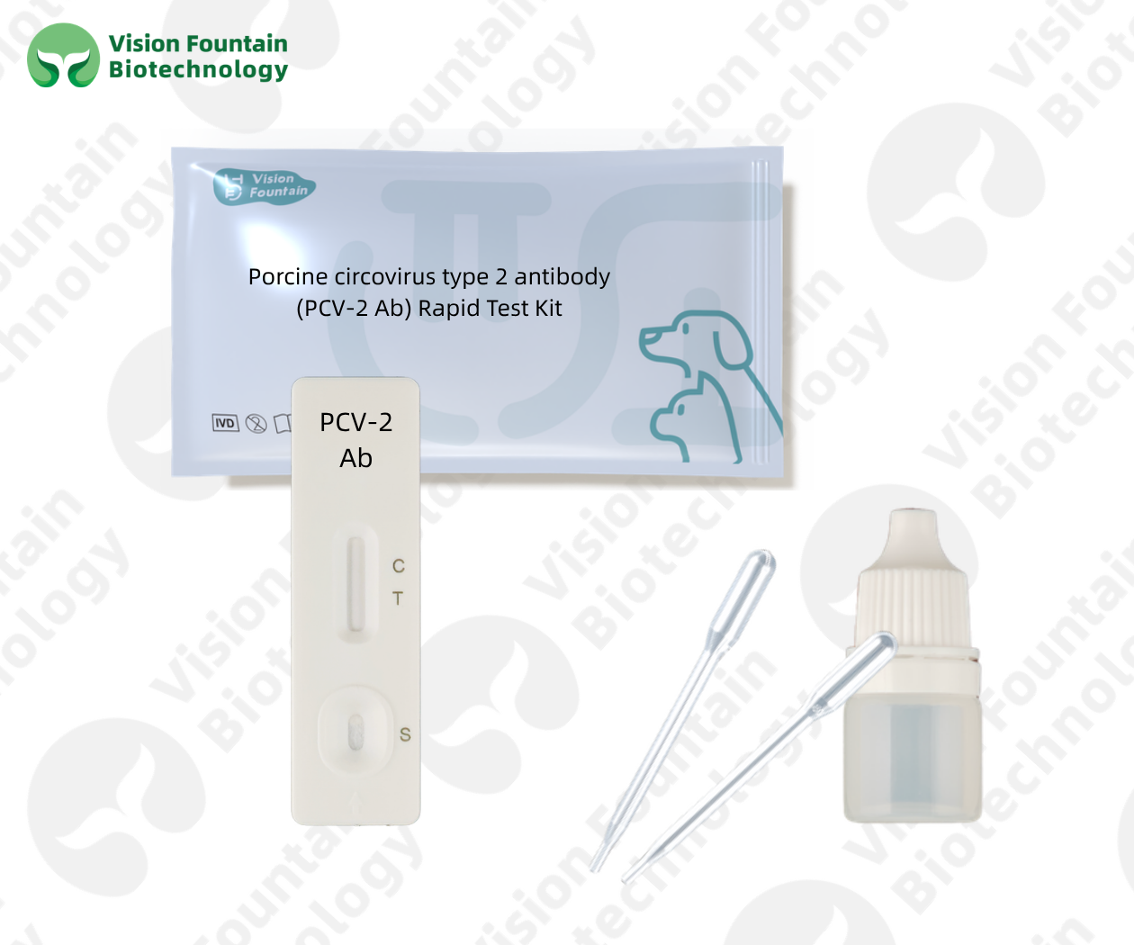 Porcine circovirus type 2 antibody (PCV-2 Ab) Rapid Test Kit
