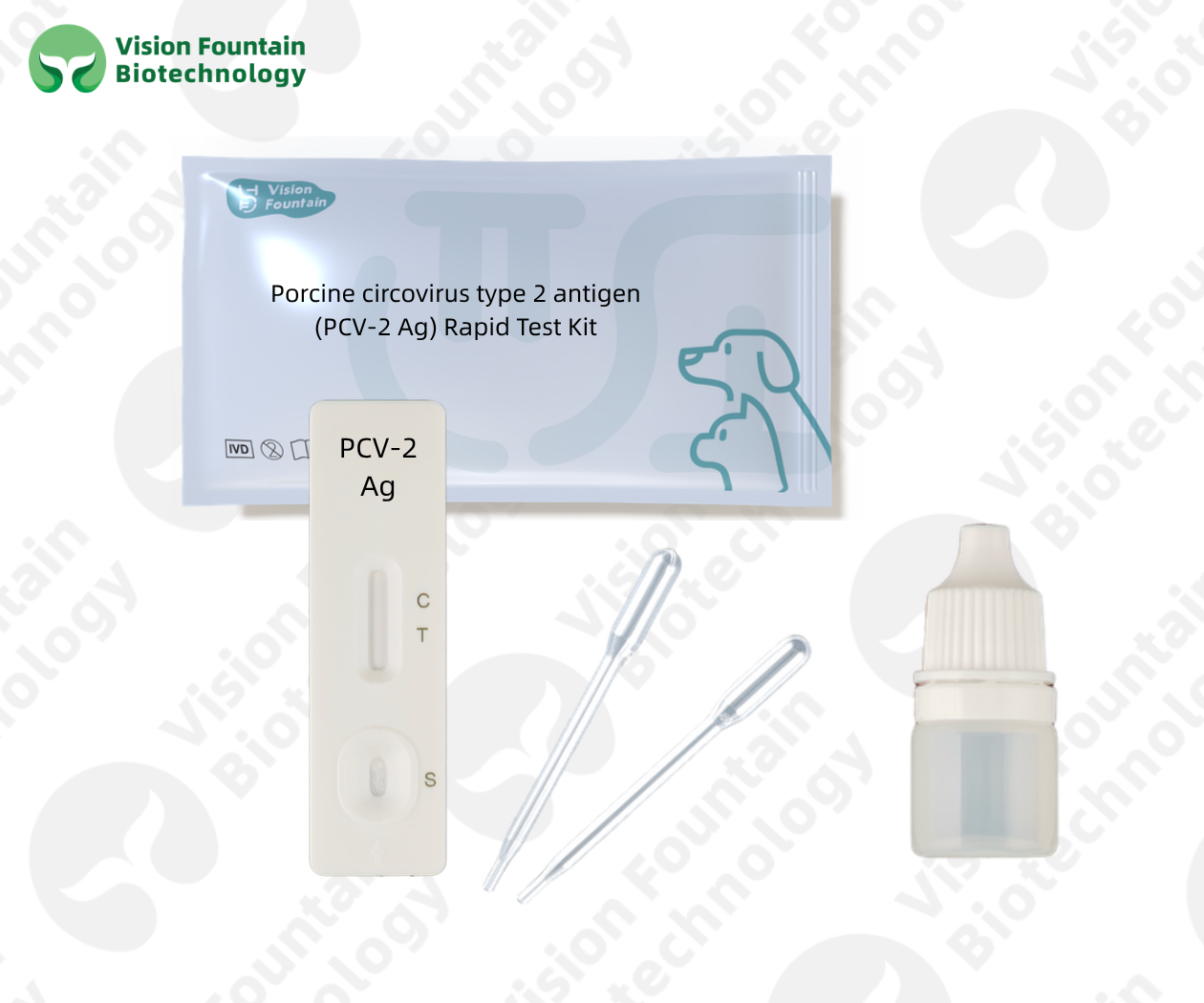 Porcine circovirus type 2 antigen (PCV-2 Ag) Rapid Test Kit
