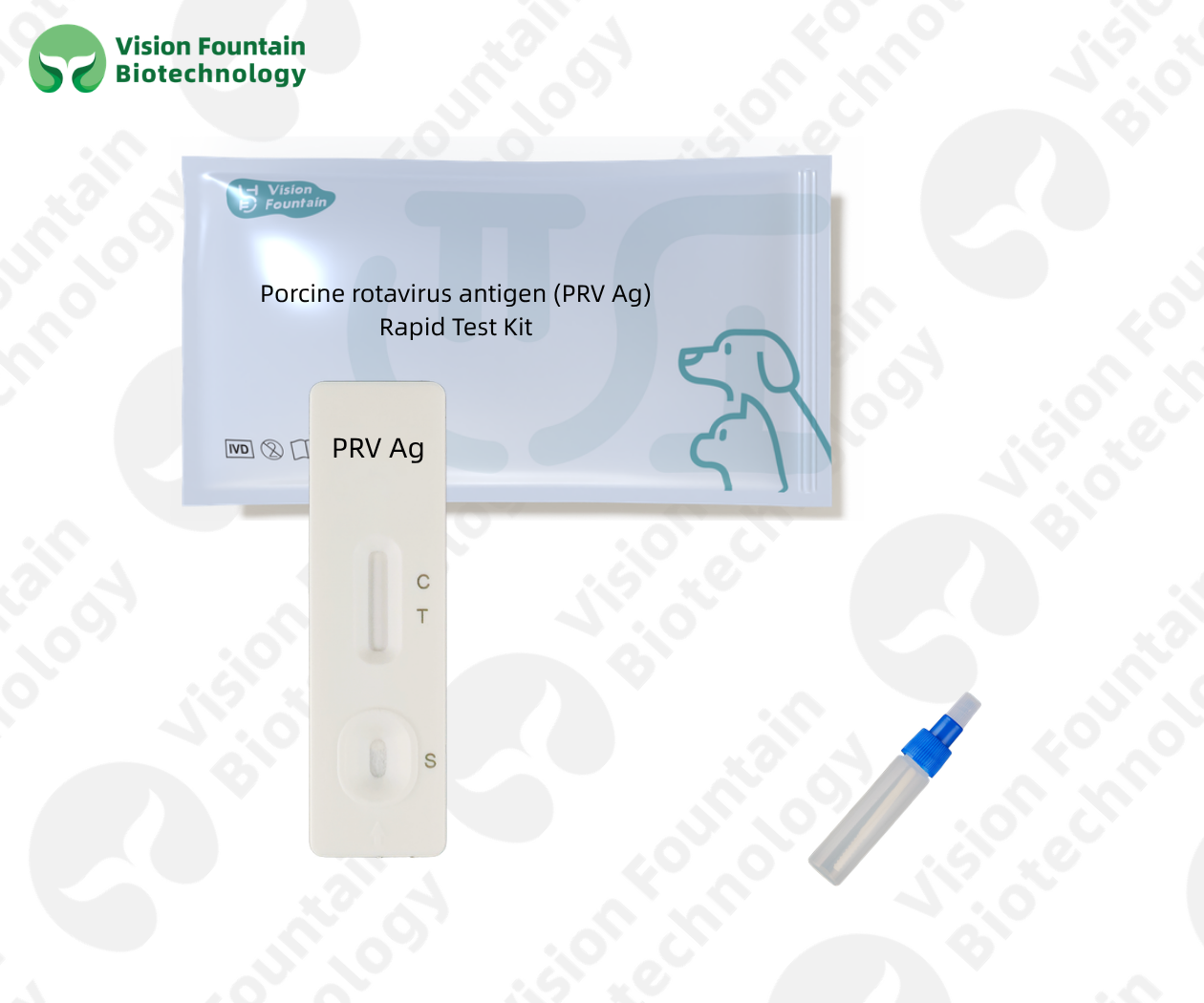 Porcine rotavirus antigen (PRV Ag) Rapid Test Kit