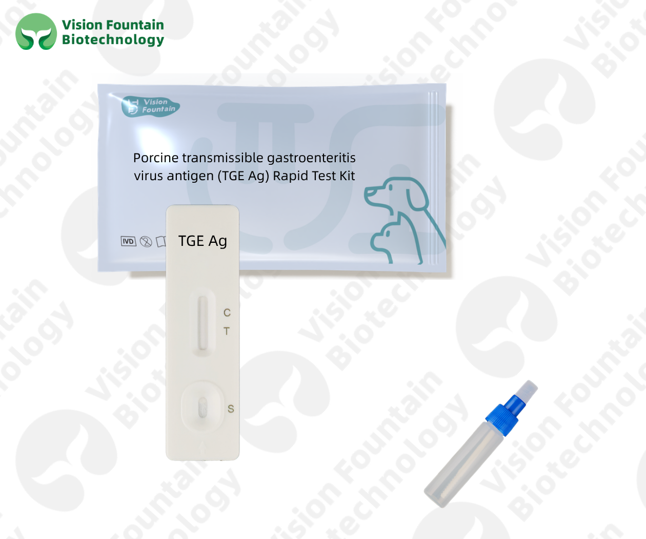 Porcine transmissible gastroenteritis virus antigen (TGE Ag) Rapid Test Kit